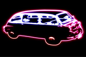 【ネオン】車【85】【くるま】【クルマ】【カー】【CAR】【自動車】【ディーラー】【ワゴン車】【アメ