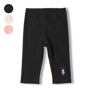 Kids' Leggings Embroidered 6/10 length Made in Japan