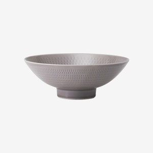 西海陶器 彫刻紋(桔梗)平碗 カンナ彫 大 24373