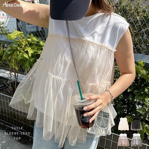 T-shirt Tulle Docking Bustier-style Tops