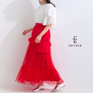 [SD Gathering] Skirt Nylon Tulle Lace Cargo Skirt Tiered