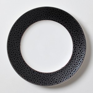 [NIKKO/WATER DROP BLACK] プレート21cm サラダ デザート 水の雫 食洗器対応 陶磁器 日本製