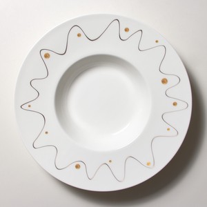 Deep Plate 28cm Pasta Cheerful Dishwasher Safe Made in Japan