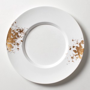 [NIKKO/HAKUNOHANA (GOLD)] ショープレート29cm 演出 リング 食洗器対応 陶磁器 日本製