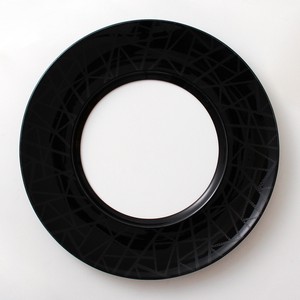 [NIKKO/SILK THREAD (BLACK)] ショープレート29cm 演出 リング 食洗器対応 陶磁器 日本製