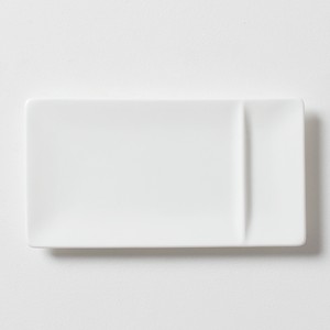 [NIKKO/FLAWLESS] 長角皿17x9cm 仕切皿 オリーブオイル パン 食洗器対応 陶磁器 日本製