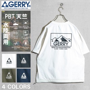 【24SS新作】GERRY 水陸両用 PBT天竺 ロゴ バックプリント 半袖T-shirt