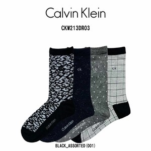 Calvin Klein(カルバンクライン)ソックス クルー 4足セット 女性用 靴下 レディース CKW213DR03