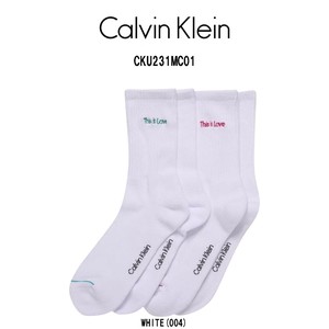 Calvin Klein(カルバンクライン)ソックス クルー 2足セット 靴下 リブ メンズ レディース CKU231MC01