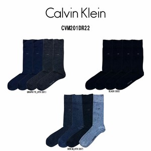 Calvin Klein(カルバンクライン)ソックス クルー 4足セット ロゴ 男性用 靴下 メンズ CVM201DR22