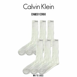 Calvin Klein(カルバンクライン)ソックス クルー 6足セット リブ 男性用 靴下 メンズ CKM201CR60