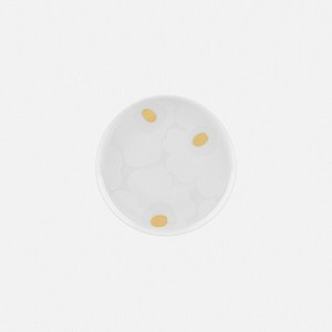 マリメッコ（marimekko）ウニッコ　プレート　13.5cm　ホワイト/ゴールド