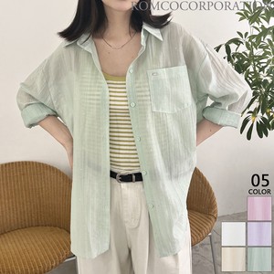 Button Shirt/Blouse Stripe 【2024NEWPRODUCT♪】