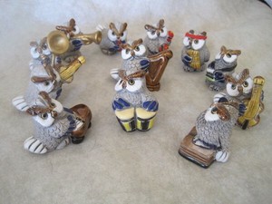 ペルー　陶製フクロウオーケストラ　処分品