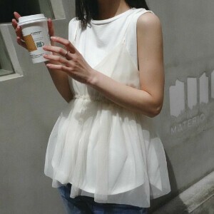 Camisole Summer Tulle Sheer Spring