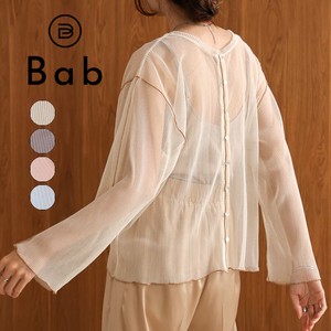 Cardigan Tulle Front/Rear 2-way Tops Cardigan Sweater 2-way 2024 Spring/Summer
