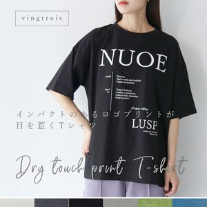 【追加】インパクトのあるロゴが目を惹く♪ドライタッチTシャツ カットソー NUOE レディース/2024夏新作
