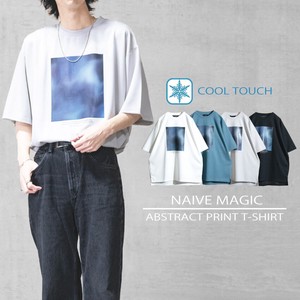 【24SS新作】接触冷感 とろみポンチ フロントプリント 半袖T-shirt