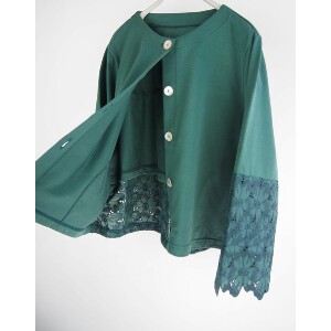 Tunic Cardigan Sweater Scalloped Lace New Color 2024 Spring/Summer Made in Japan