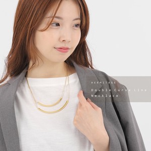 Plain Gold Chain Necklace Casual Ladies'