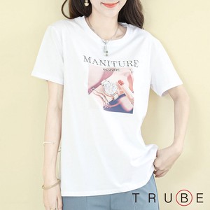 T-shirt Pudding Jewelry Rhinestone L M 【2024NEW】