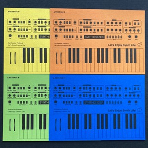 【ポストカード】シンセサイザーポストカード4枚セット　Vivid Tone Set