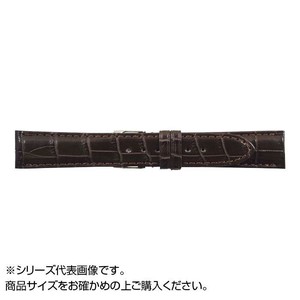MIMOSA(ミモザ) 時計バンド クロコマット 22mm ブラウン (美錠:銀) WRM-B22