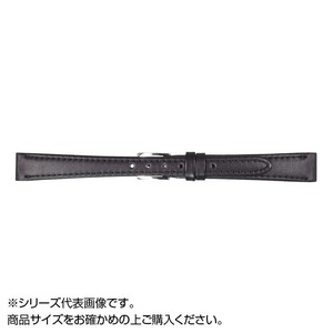 MIMOSA(ミモザ) 時計バンド Eカーフ 7mm ブラック (美錠:銀) CE-A7