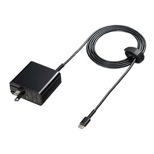USB Power Delivery対応AC充電器(PD45W・TypeCケーブル一体型) ACA-PD75BK
