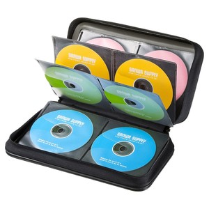 サンワサプライ DVD・CDセミハードケース 96枚収納 ブラック FCD-WL96BK