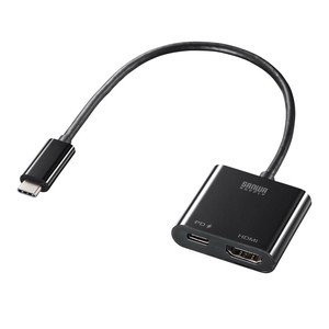 サンワサプライ USB Type C-HDMI変換アダプタ(4K/60Hz/PD対応) AD-ALCPHDPD