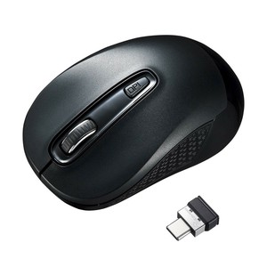 サンワサプライ ワイヤレスType-CブルーLEDマウス MA-WBLC41BK