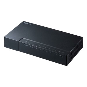 サンワサプライ ギガビット対応スイッチングハブ 16ポート・マグネット付 LAN-GIGAP1602BK