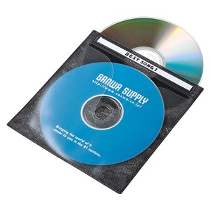 サンワサプライ DVD・CD不織布ケース ブラック FCD-FN100BKN