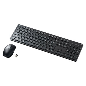 サンワサプライ ワイヤレス静音キーボードマウスセット テンキーあり SKB-WL37SETBK