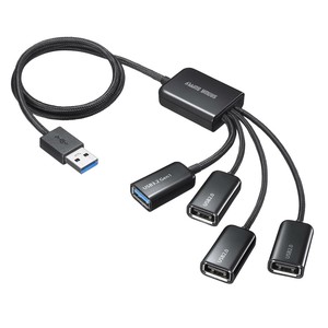 サンワサプライ USB3.2 Gen1+USB2.0 コンボハブ(4ポート) USB-3H436BK