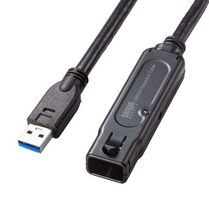 サンワサプライ USB3.2アクティブリピーターケーブル 抜け止めロック機構付き 15m KB-USB-RLK315