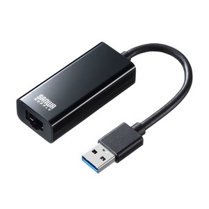 サンワサプライ USB3.2-LAN変換アダプタ ブラック USB-CVLAN1BKN
