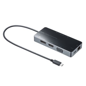 サンワサプライ USB Type-C ドッキングステーション USB-DKM2BK