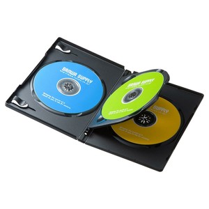 サンワサプライ DVDトールケース 3枚収納 ×10枚セット ブラック DVD-TN3-10BKN