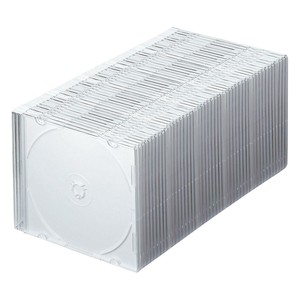 サンワサプライ Blu-ray・DVD・CDケース スリムタイプ 50枚セット ホワイト FCD-PU50MWN2