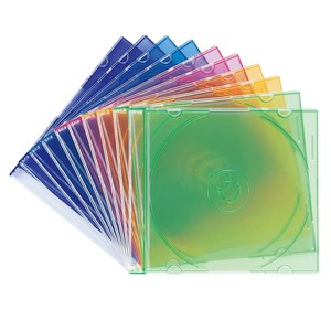 サンワサプライ Blu-ray・DVD・CDケース スリムタイプ 10枚セット 5色ミックス FCD-PU10MXN