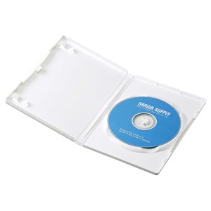 サンワサプライ DVDトールケース 1枚収納 ×10枚セット ホワイト DVD-TN1-10WN