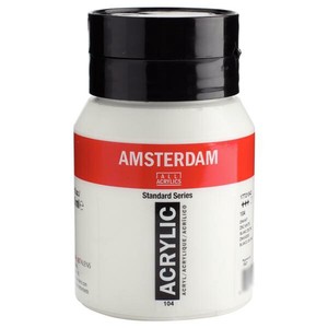 AMSTERDAM　アムステルダム　アクリリックカラー500ml　ジンクホワイト104　474870