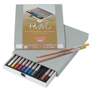デザイン　パステル鉛筆セット　12色セット　MDF(木繊維成型材)ケース入り B8840H12 476082