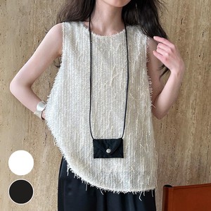 Button Shirt/Blouse Shaggy Spring/Summer Vest Cut-and-sew