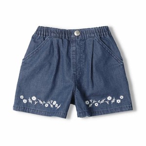 Kids' Short Pant Flowers Embroidered M 3/10 length