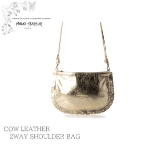 Shoulder Bag Cattle Leather Ladies' M 2-way