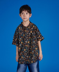 Kids' Short Sleeve Shirt/Blouse Small Floral Pattern STREET Short-Sleeve