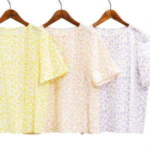 Button Shirt/Blouse Pudding Floral Pattern Made in Japan